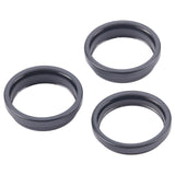 For iPhone 16 Pro Max 3pcs/set Rear Camera Glass Lens Metal Outside Protector Hoop Ring (Black)