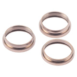For iPhone 16 Pro Max 3pcs/set Rear Camera Glass Lens Metal Outside Protector Hoop Ring (Gold)