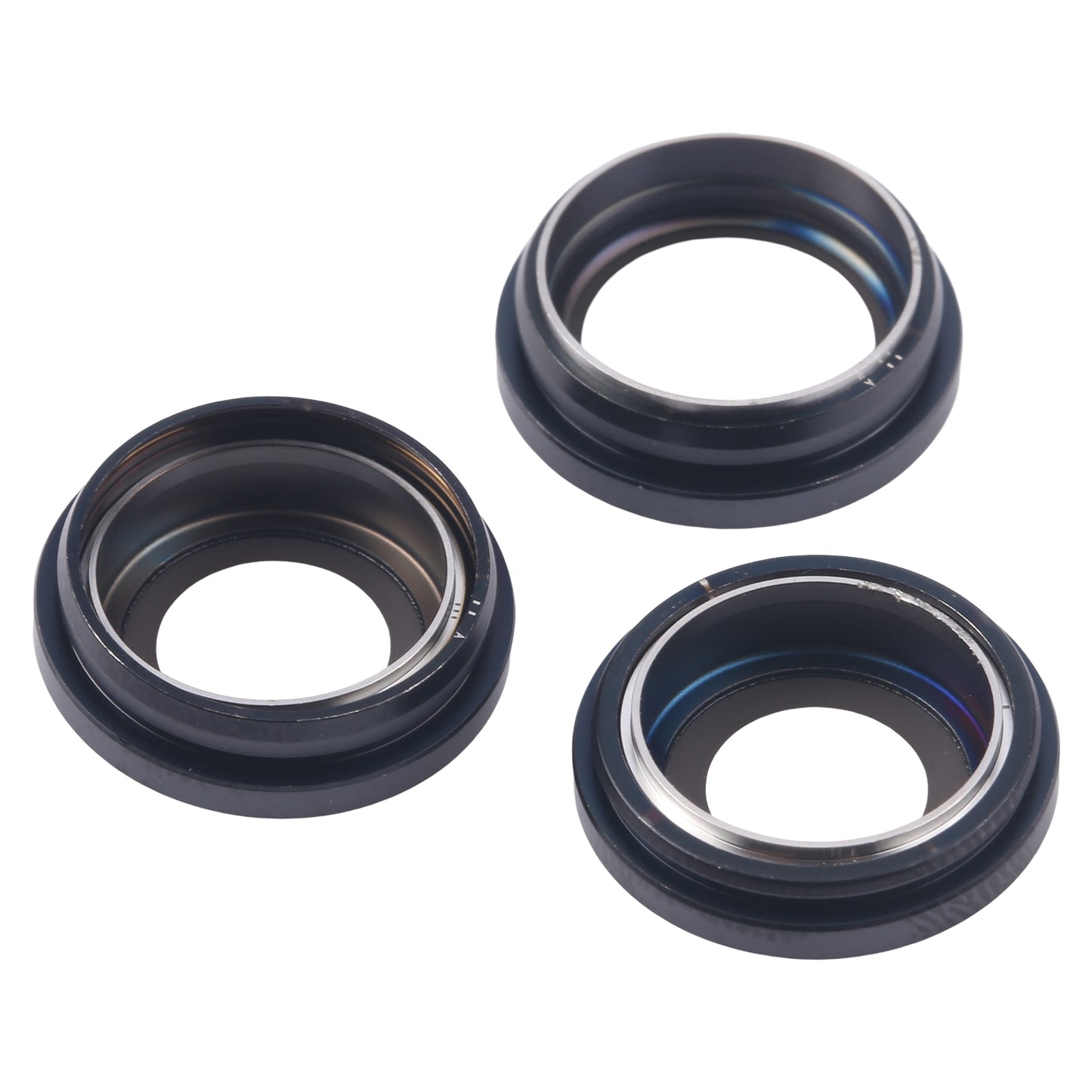 For iPhone 16 Pro Max 3pcs/Set Camera Lens Cover (Black)