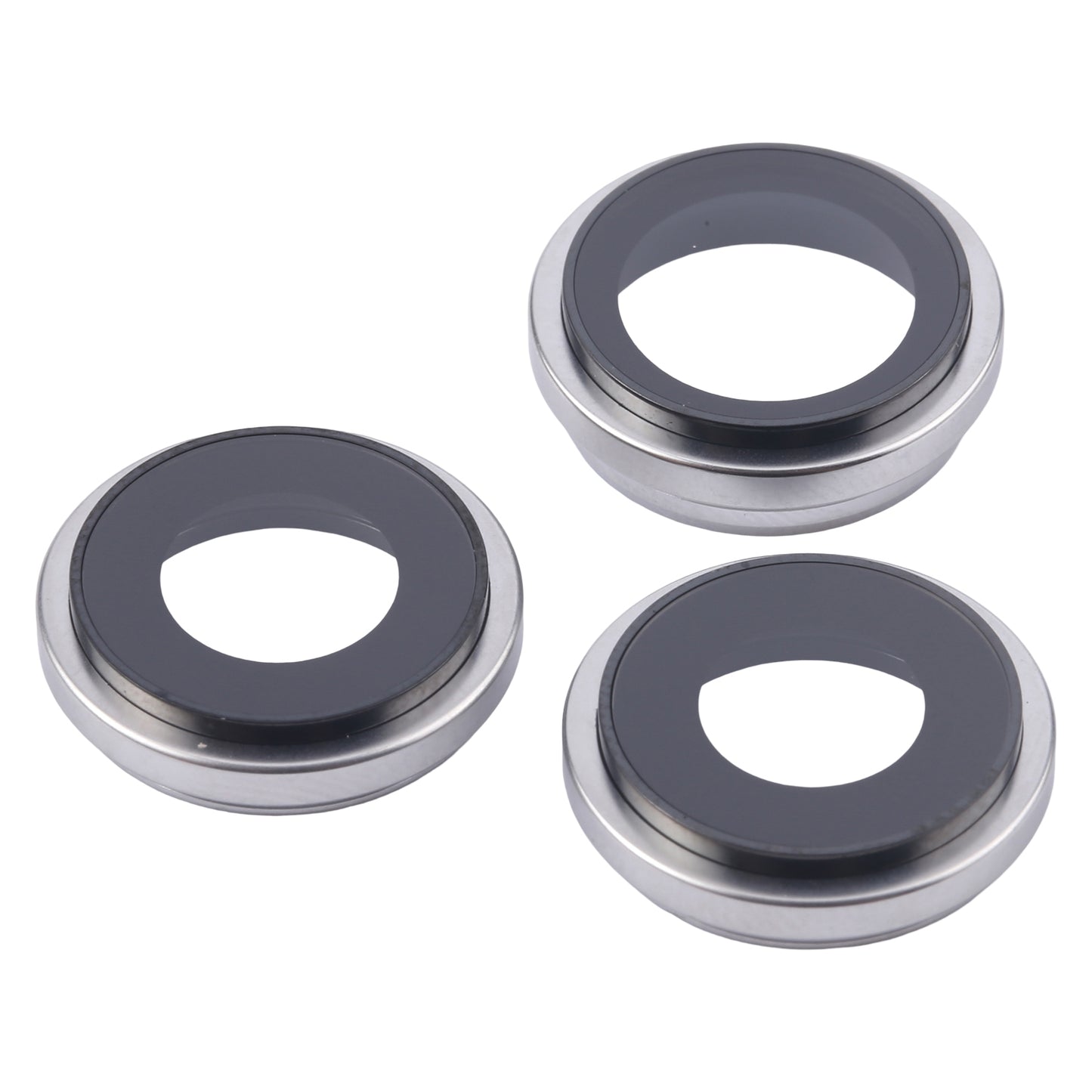 For iPhone 16 Pro 3pcs/Set Camera Lens Cover (Silver)