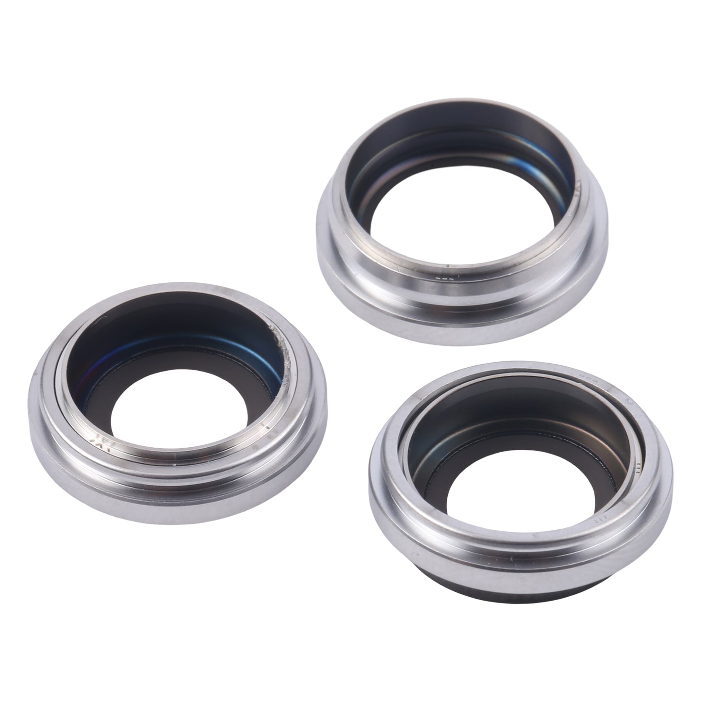For iPhone 16 Pro 3pcs/Set Camera Lens Cover (Silver)