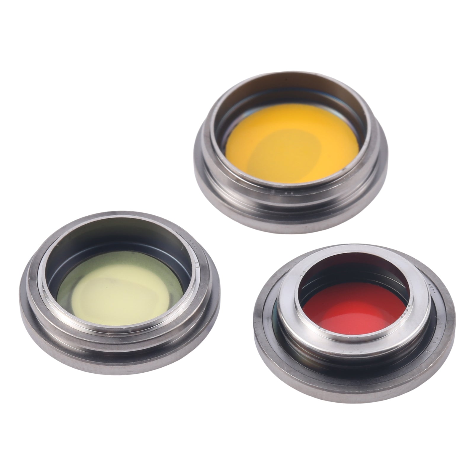 For iPhone 16 Pro 3pcs/Set Original Camera Lens Cover (Silver)