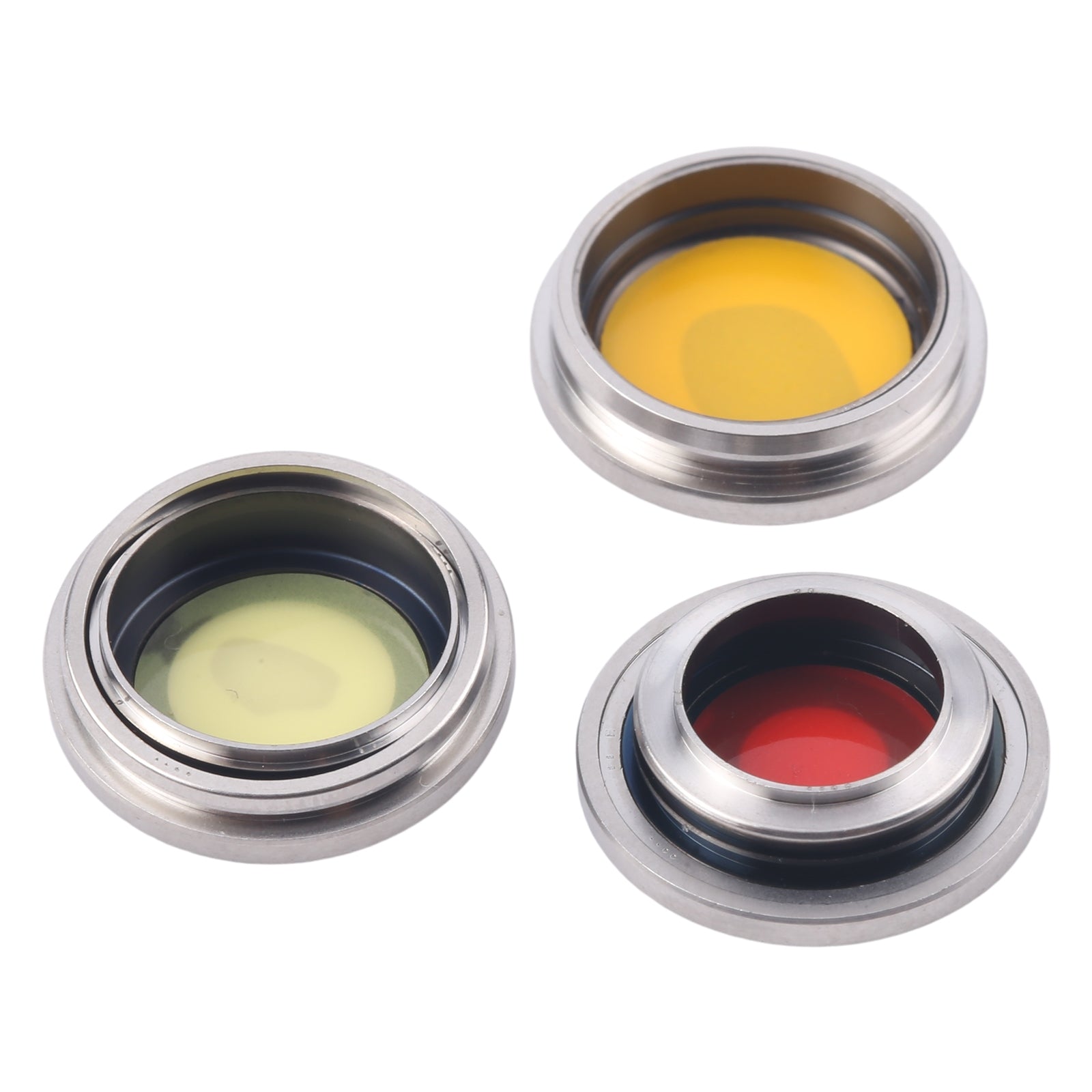 For iPhone 16 Pro 3pcs/Set Original Camera Lens Cover (White)