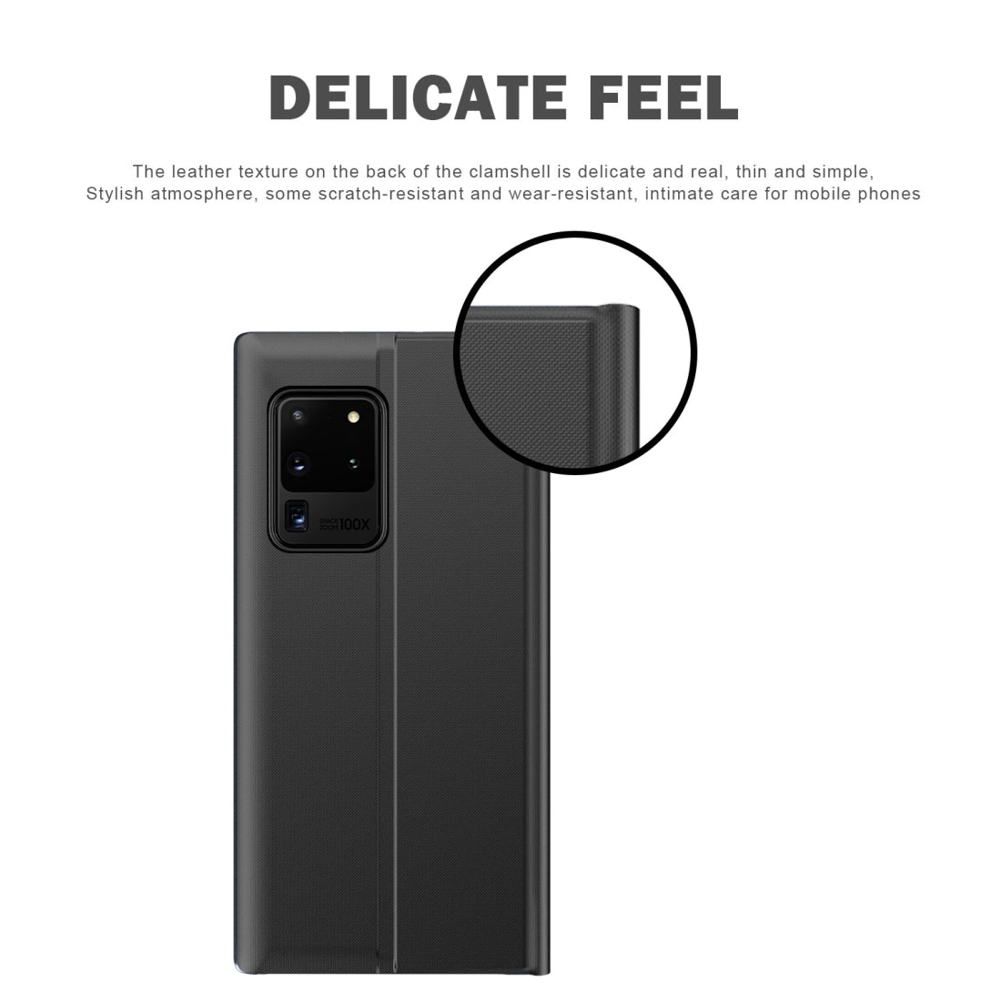For-Samsung-Galaxy-Note20-Ultra-Plain-Texture-Cloth-Attraction-Flip-Holder-Leather-Phone-Case(Silver)