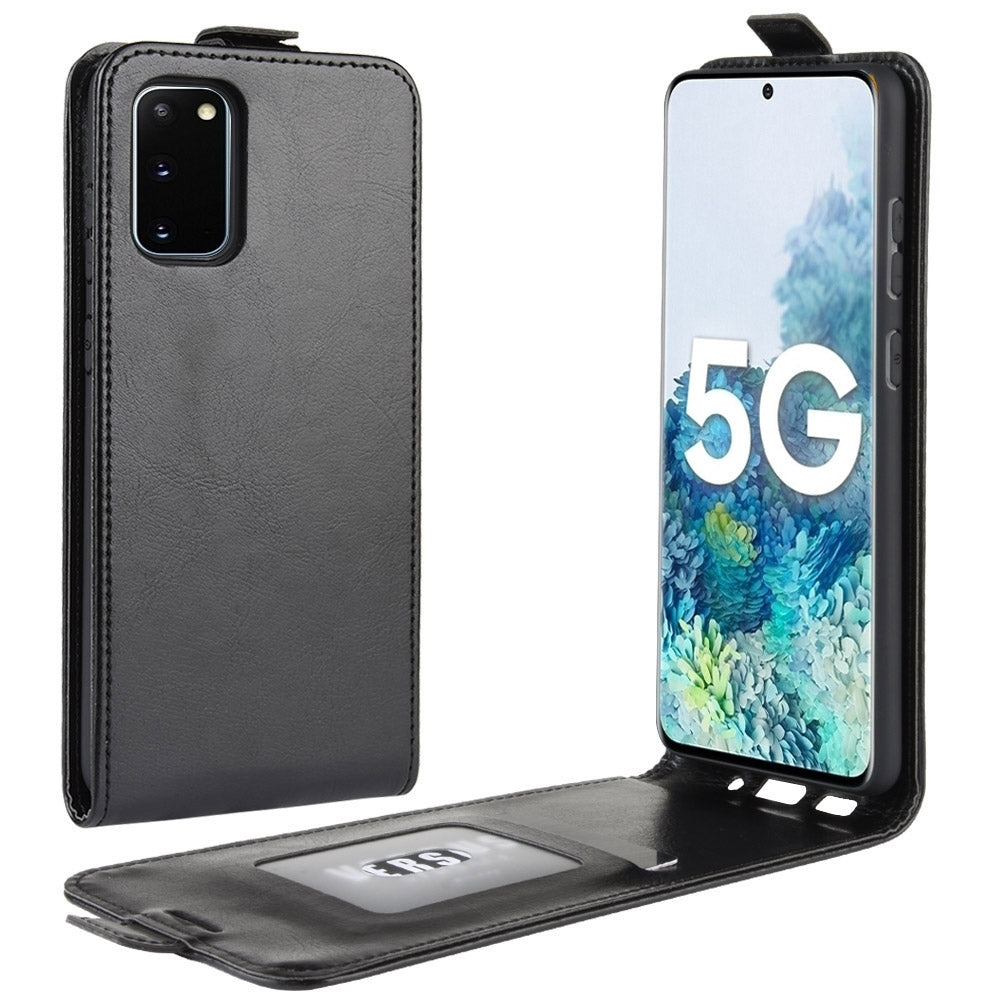 For-Samsung-Galaxy-S20-FE-(4G/5G)-/-S20-Lite-R64-Texture-Single-Vertical-Flip-Leather-Protective-Case-with-Card-Slots-&-Photo-Frame(Black)