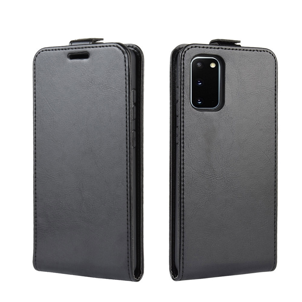 For-Samsung-Galaxy-S20-FE-(4G/5G)-/-S20-Lite-R64-Texture-Single-Vertical-Flip-Leather-Protective-Case-with-Card-Slots-&-Photo-Frame(Black)