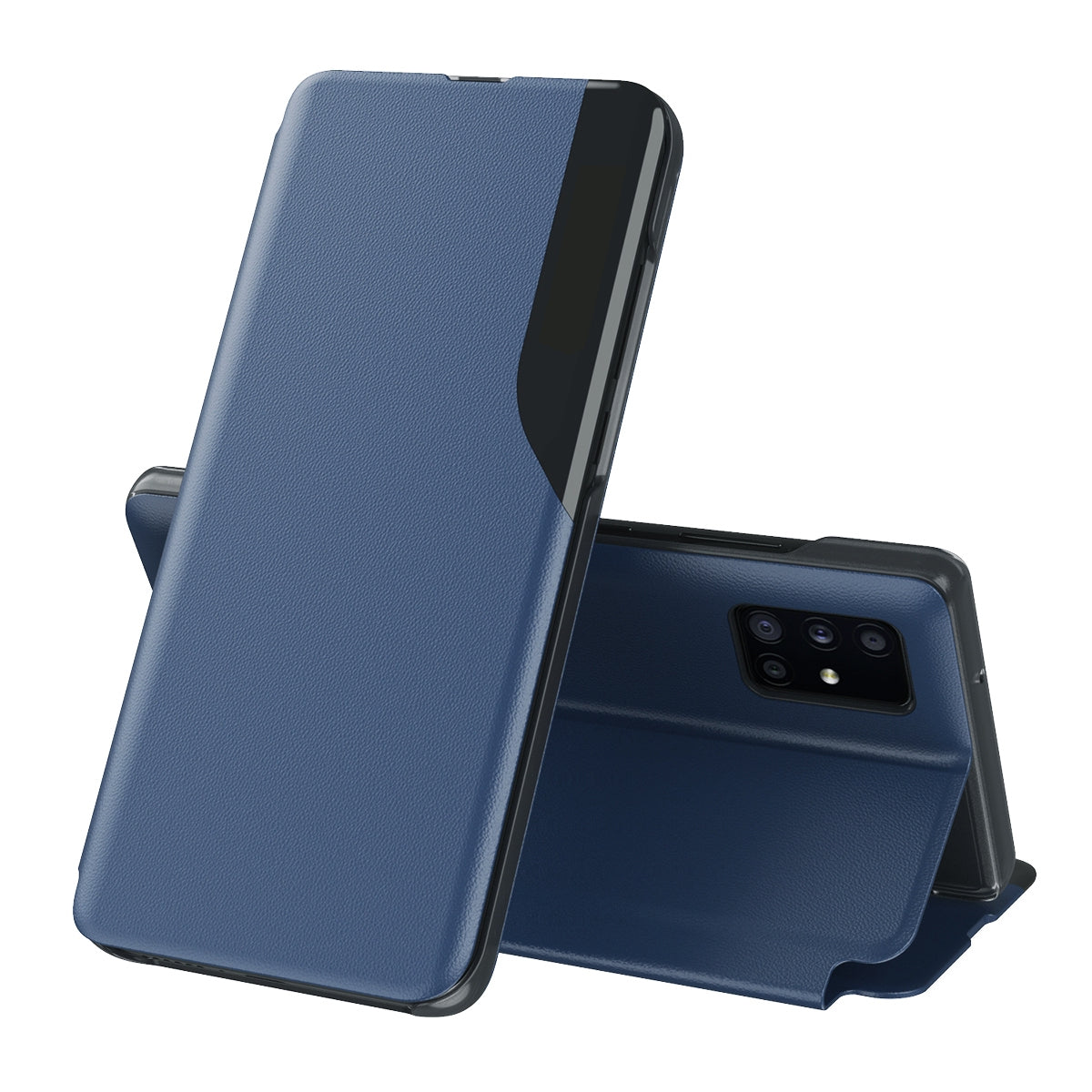 For-Samsung-Galaxy-S20-FE/S20-Lite-Attraction-Flip-Holder-Leather-Phone-Case(Blue)