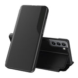 For-Samsung-Galaxy-S22-5G-Attraction-Flip-Holder-Leather-Phone-Case(Black)