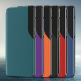 For-Samsung-Galaxy-S22-5G-Attraction-Flip-Holder-Leather-Phone-Case(Black)