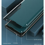 For-Samsung-Galaxy-S22-5G-Attraction-Flip-Holder-Leather-Phone-Case(Black)