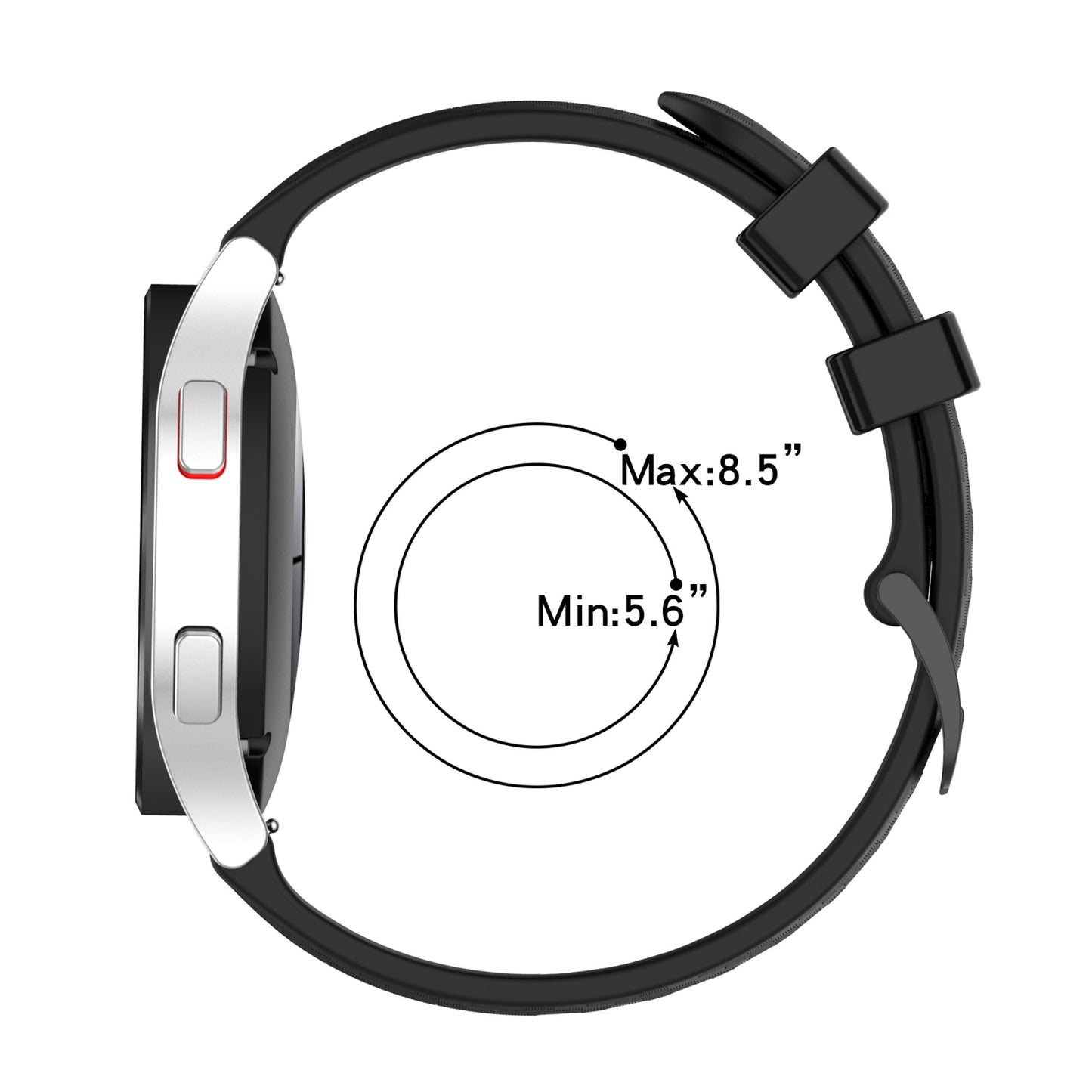 For-Amazfit-GTS-2-mini-20mm-Carbon-Fiber-Striped-Silicone-Watch-Band(Wine-Red)
