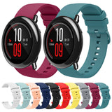 For-Amazfit-Pace-22mm-Solid-Color-Soft-Silicone-Watch-Band(Black)
