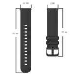 For-Amazfit-Pace-22mm-Solid-Color-Soft-Silicone-Watch-Band(Black)