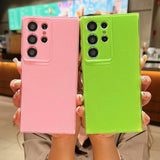 For-Samsung-Galaxy-S24-5G-Jelly-Glitter-Solid-Color-TPU-Phone-Case(Red)