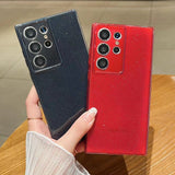 For-Samsung-Galaxy-S24-5G-Jelly-Glitter-Solid-Color-TPU-Phone-Case(Red)