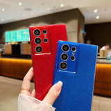 For-Samsung-Galaxy-S24-5G-Jelly-Glitter-Solid-Color-TPU-Phone-Case(Red)
