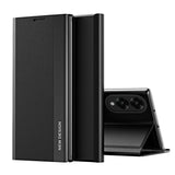 For-Samsung-Galaxy-S25-Edge-5G-Side-Electroplated-Adsorption-Leather-Phone-Case(Graphite-Black)