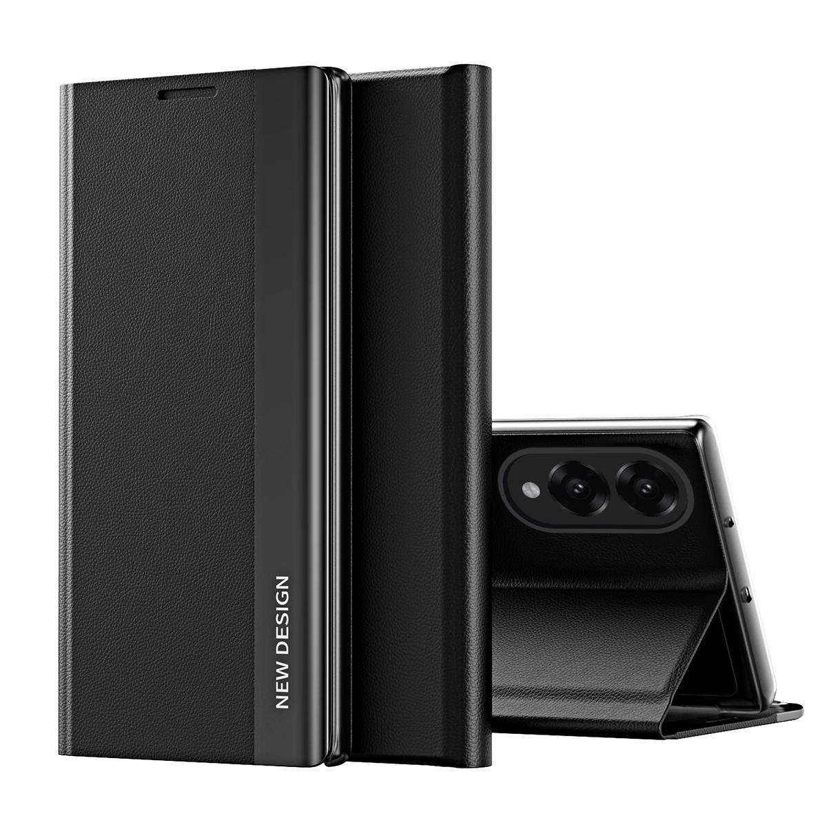For-Samsung-Galaxy-S25-Edge-5G-Side-Electroplated-Adsorption-Leather-Phone-Case(Graphite-Black)