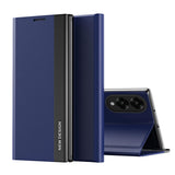 For-Samsung-Galaxy-S25-Edge-5G-Side-Electroplated-Adsorption-Leather-Phone-Case(Sapphire-Blue)