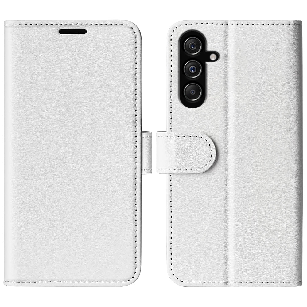 For-Samsung-Galaxy-M34-R64-Texture-Horizontal-Flip-Leather-Phone-Case(White)