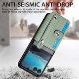 For-Motorola-Razr-40-Ultra-Wristband-Kickstand-Card-Wallet-Back-Cover-Phone-Case(Green)