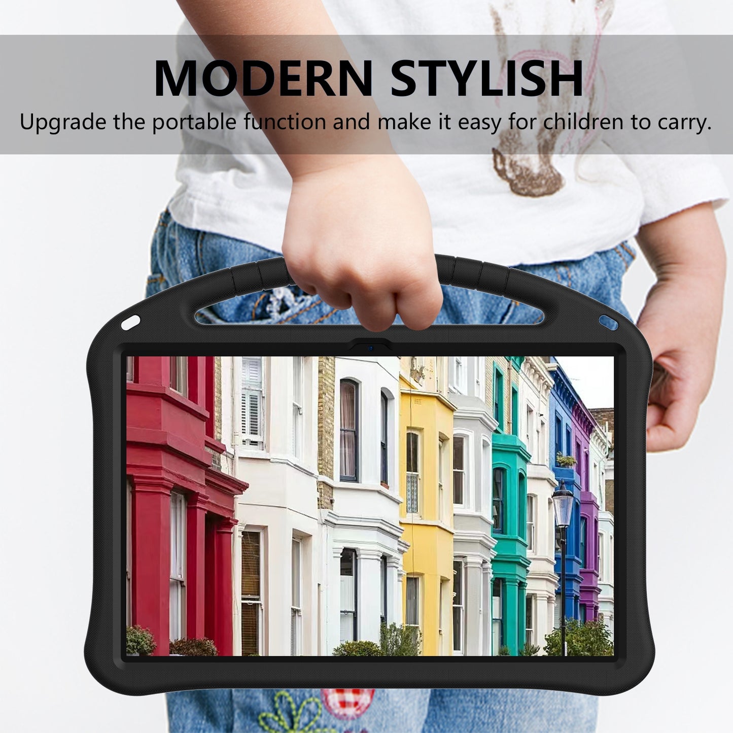 For-Samsung-Galaxy-Tab-S10-Ultra-14.6-EVA-Shockproof-Tablet-Case-with-Holder(Black)