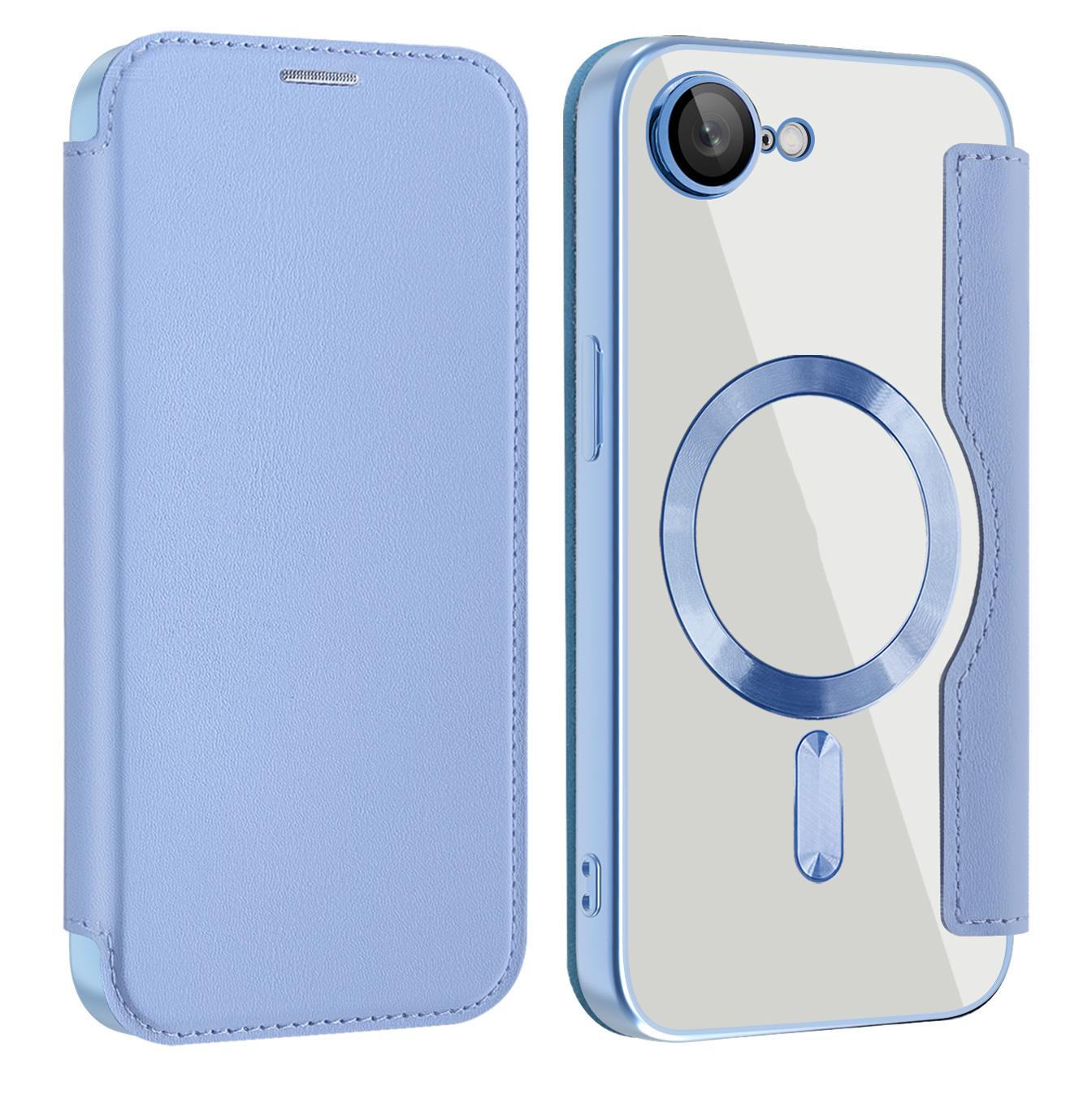 For-iPhone-17e-/-16e-Shield-MagSafe-RFID-Anti-theft-Leather-Phone-Case(Blue)