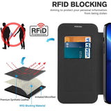 For-iPhone-17e-/-16e-Shield-MagSafe-RFID-Anti-theft-Leather-Phone-Case(Blue)