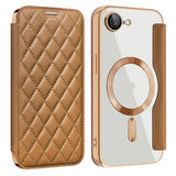 Rhombus-Leather-Phone-Case-for-iPhone-17e-/-16e-with-Magsafe-RFID