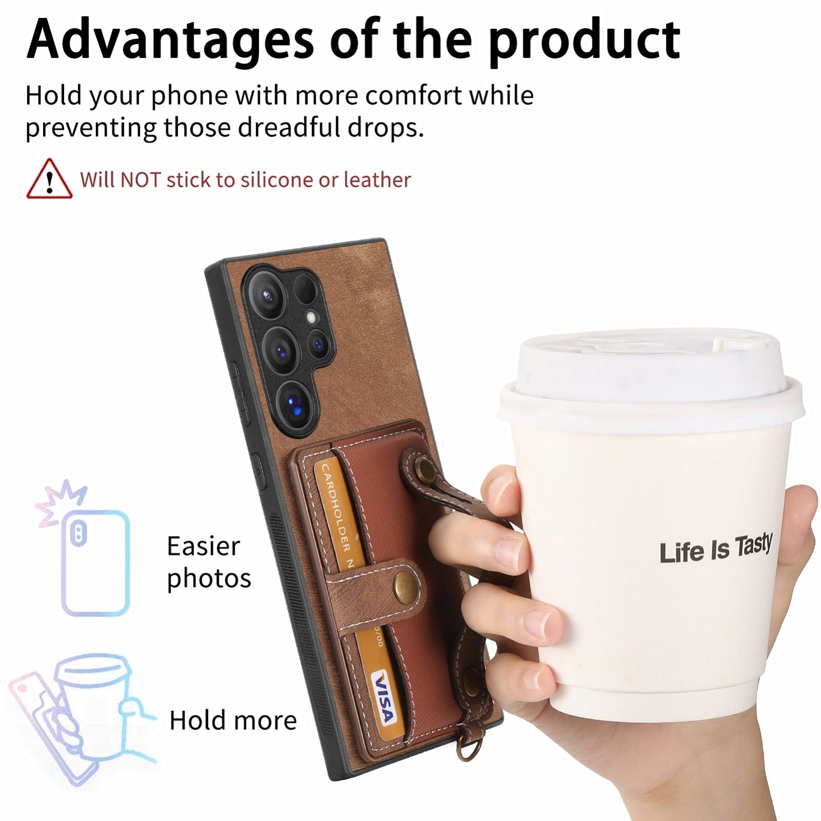 For-Samsung-Galaxy-S24-Ultra-5G-Retro-Cross-Wristband-Wallet-Leather-Back-Phone-Case(Brown)