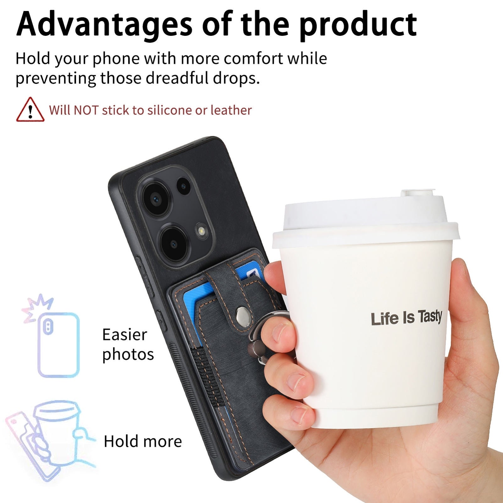 For-Xiaomi-Redmi-Note-13-Pro-4G-Retro-Skin-feel-Ring-Card-Wallet-Phone-Case(Black)