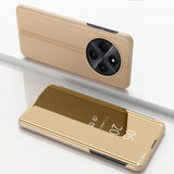 For-Xiaomi-Redmi-14C-4G-Plated-Mirror-Horizontal-Flip-Leather-Phone-Case-with-Holder(Gold)
