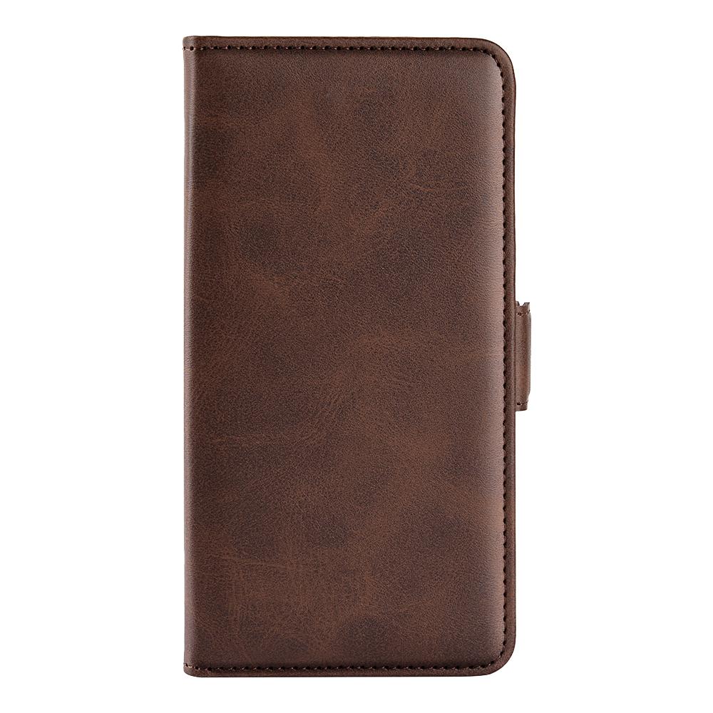 For-Samsung-Galaxy-A16-Dual-side-Magnetic-Buckle-Horizontal-Flip-Leather-Phone-Case(Brown)