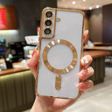 For-Samsung-Galaxy-S24-5G-MagSafe-Electroplating-TPU-Phone-Case(Gold)