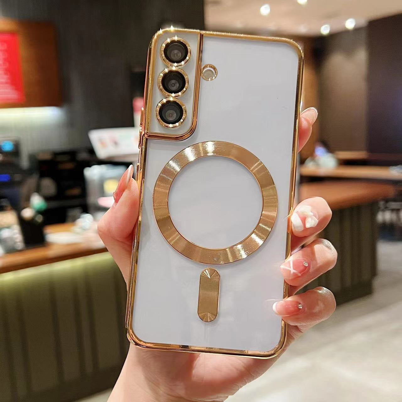 For-Samsung-Galaxy-S24-5G-MagSafe-Electroplating-TPU-Phone-Case(Gold)