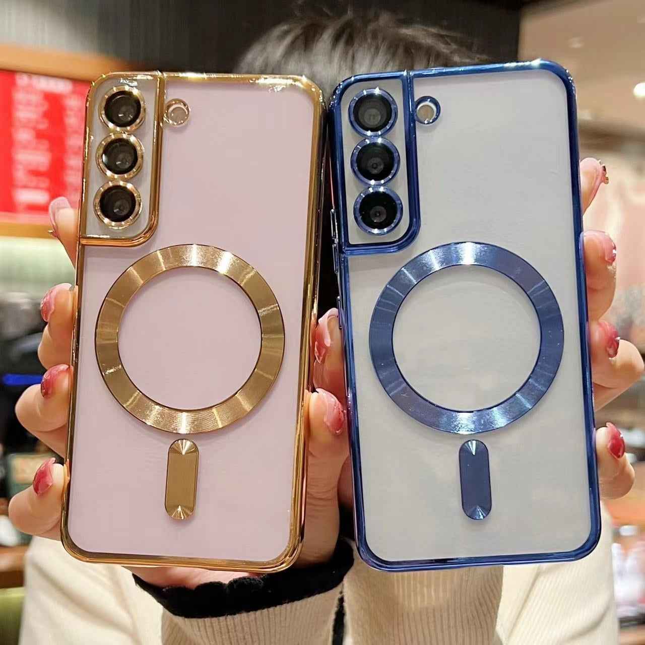 For-Samsung-Galaxy-S24-5G-MagSafe-Electroplating-TPU-Phone-Case(Silver)