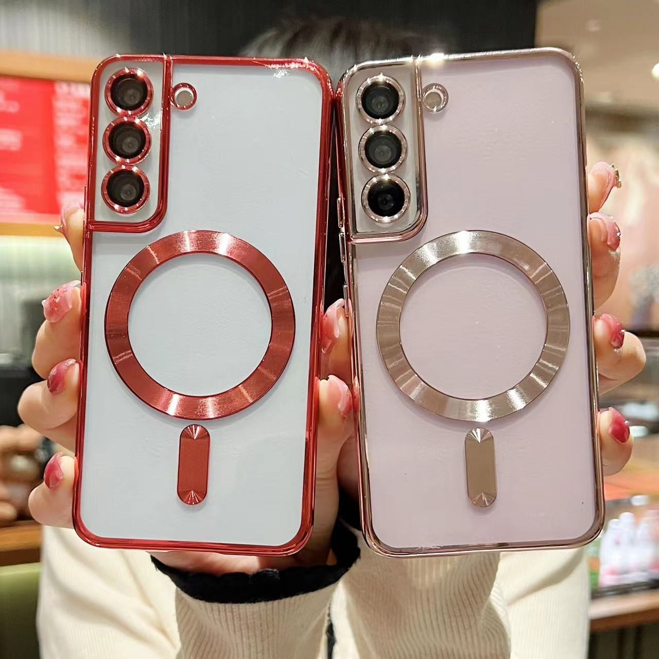 For-Samsung-Galaxy-S24-5G-MagSafe-Electroplating-TPU-Phone-Case(Silver)