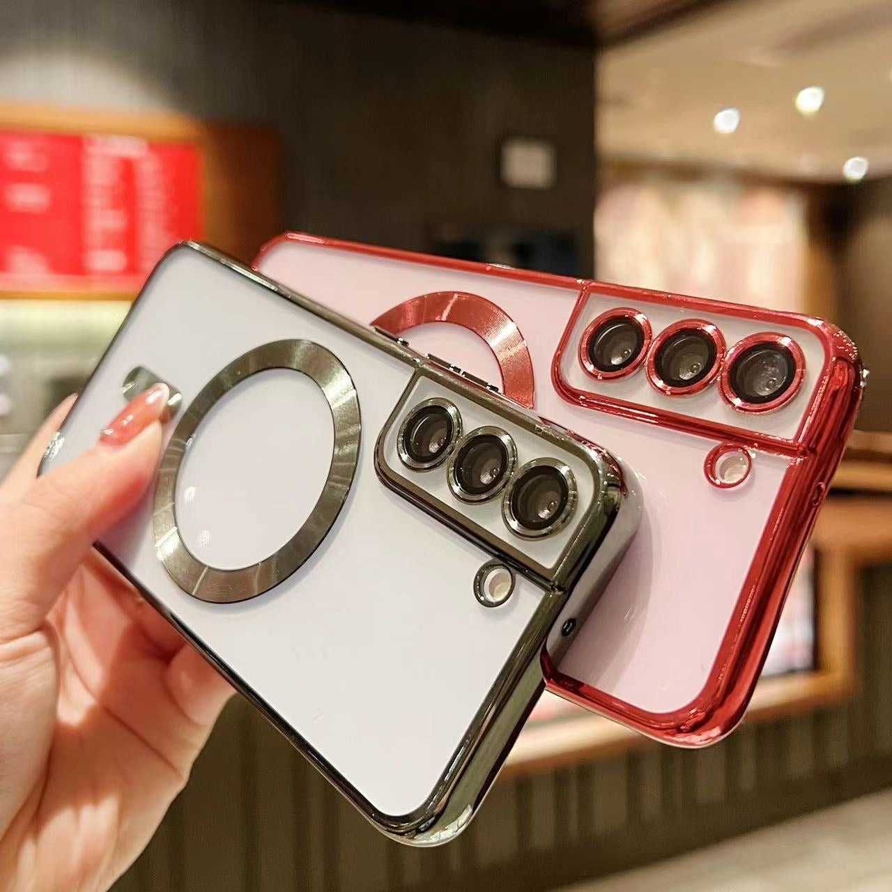 For-Samsung-Galaxy-S24-5G-MagSafe-Electroplating-TPU-Phone-Case(Silver)
