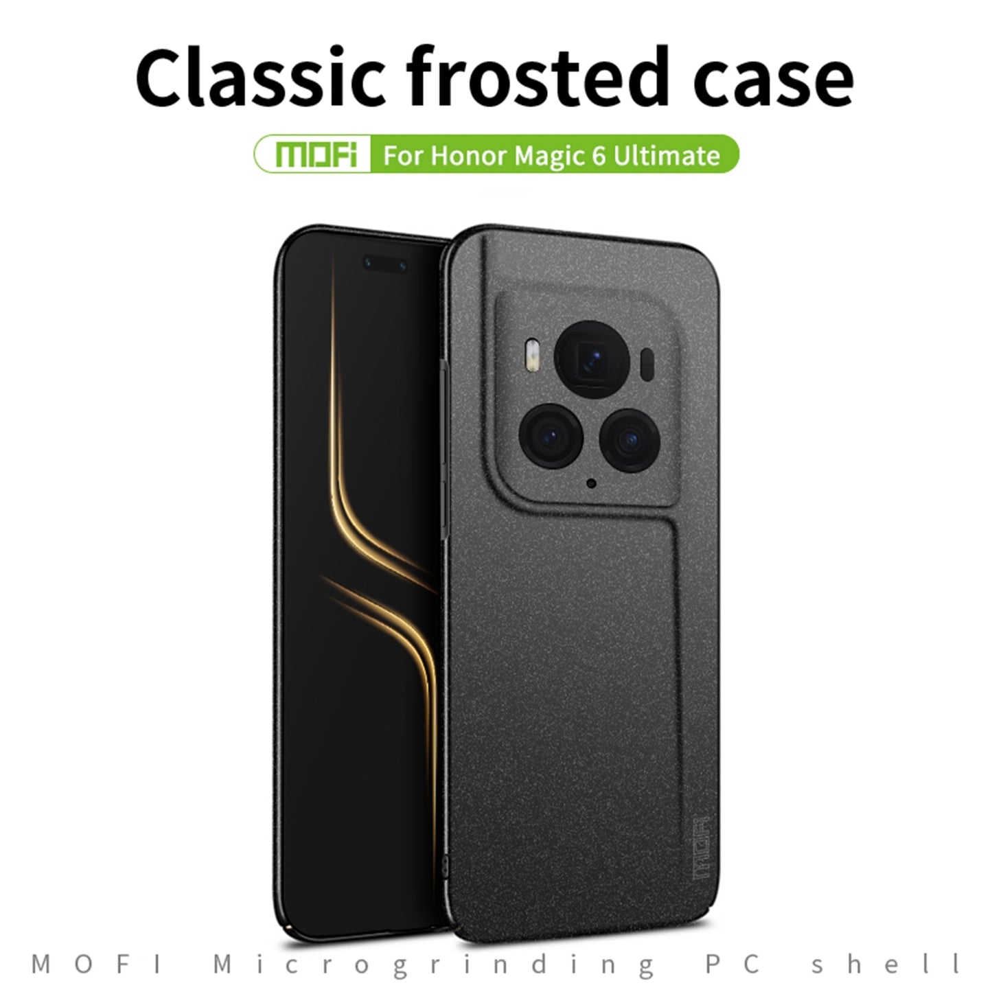For-Honor-Magic6-Ultimate-MOFI-Fandun-Series-Frosted-PC-Ultra-thin-All-inclusive-Phone-Case(Black)