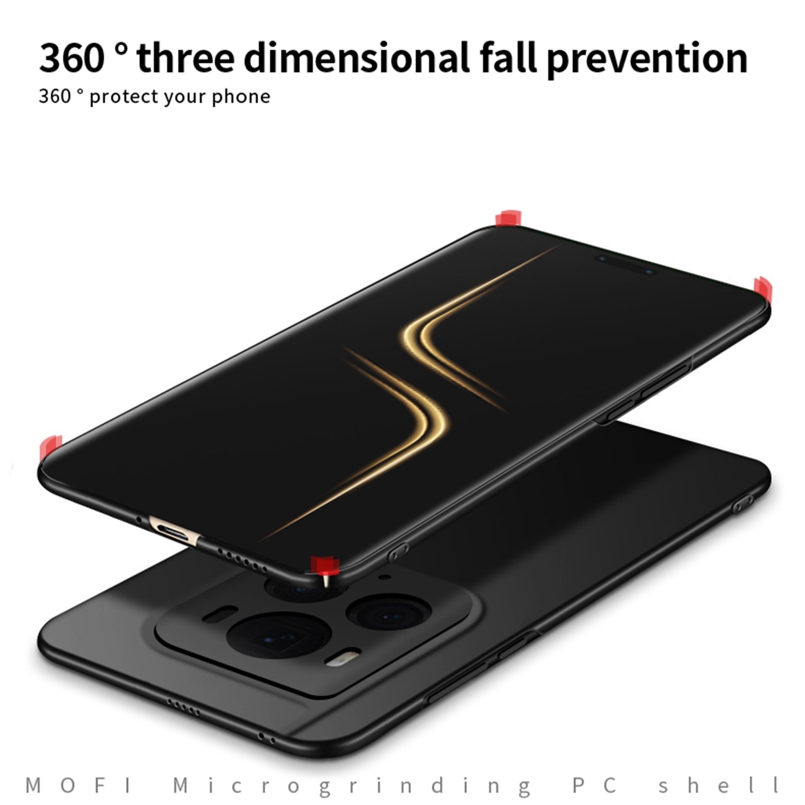 For-Honor-Magic6-Ultimate-MOFI-Fandun-Series-Frosted-PC-Ultra-thin-All-inclusive-Phone-Case(Black)