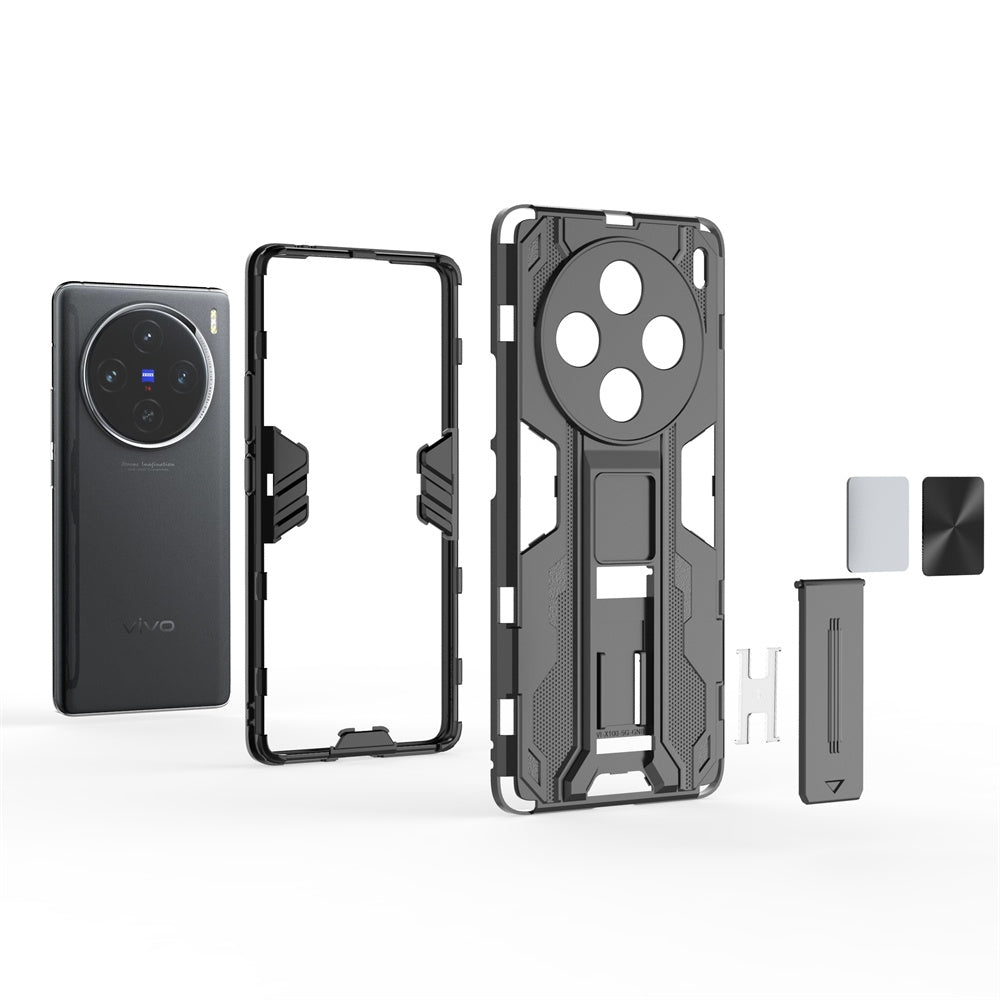 For-vivo-X100-Supersonic-Armor-PC-Hybrid-TPU-Phone-Case(Black)