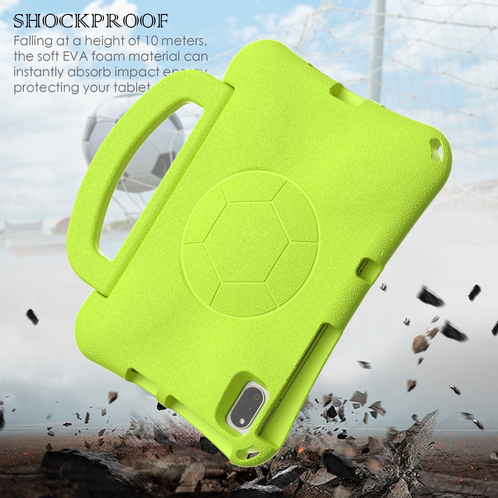 For-Samsung-Galaxy-Tab-S6-Lite-10.4-2020-Handle-Football-Shaped-EVA-Shockproof-Tablet-Case(Grass-Green)