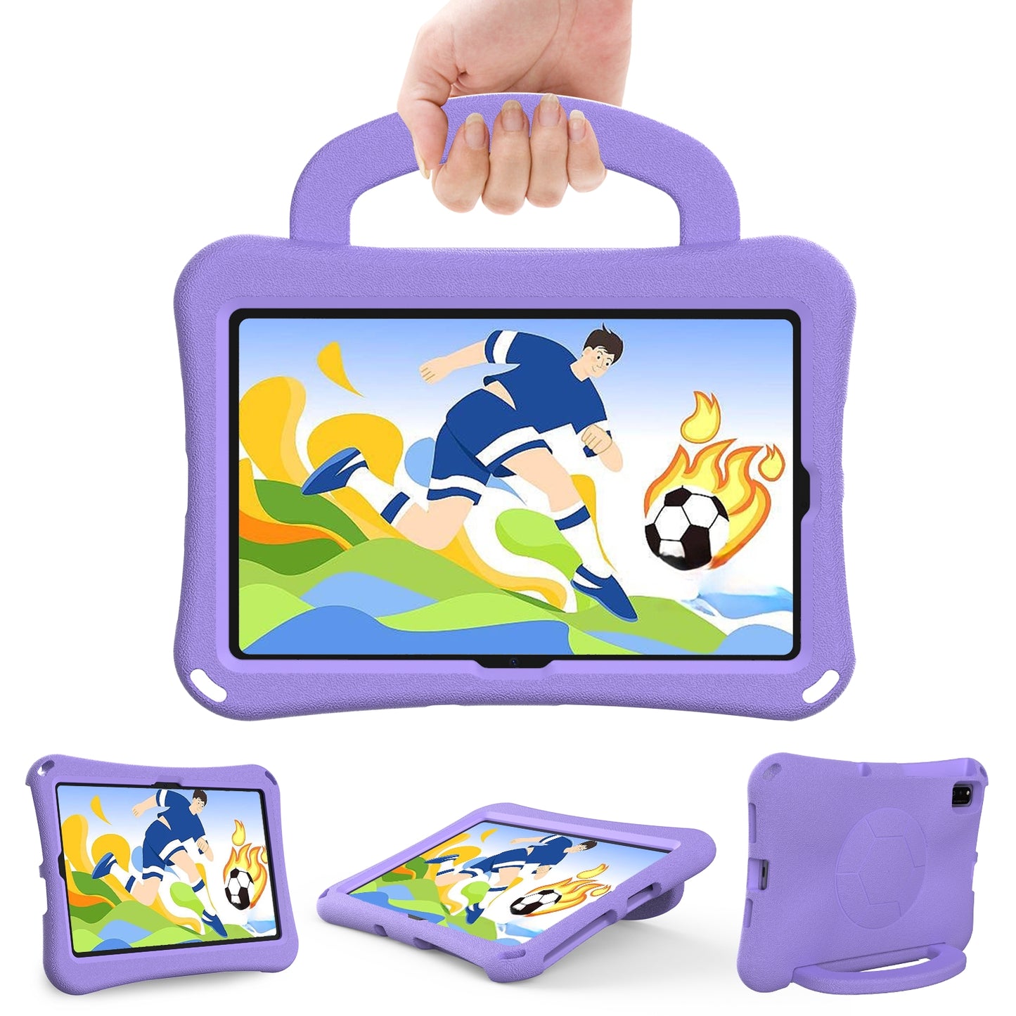 For-Samsung-Galaxy-Tab-S6-Lite-10.4-2020-Handle-Football-Shaped-EVA-Shockproof-Tablet-Case(Light-Purple)