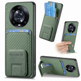 Phone-Case-for-Honor-Magic4-Pro-Carbon-Fiber-with-Card-Holder,-Green