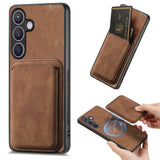 For-Samsung-Galaxy-S24-5G-Retro-Leather-Card-Bag-Magnetic-Phone-Case(Brown)