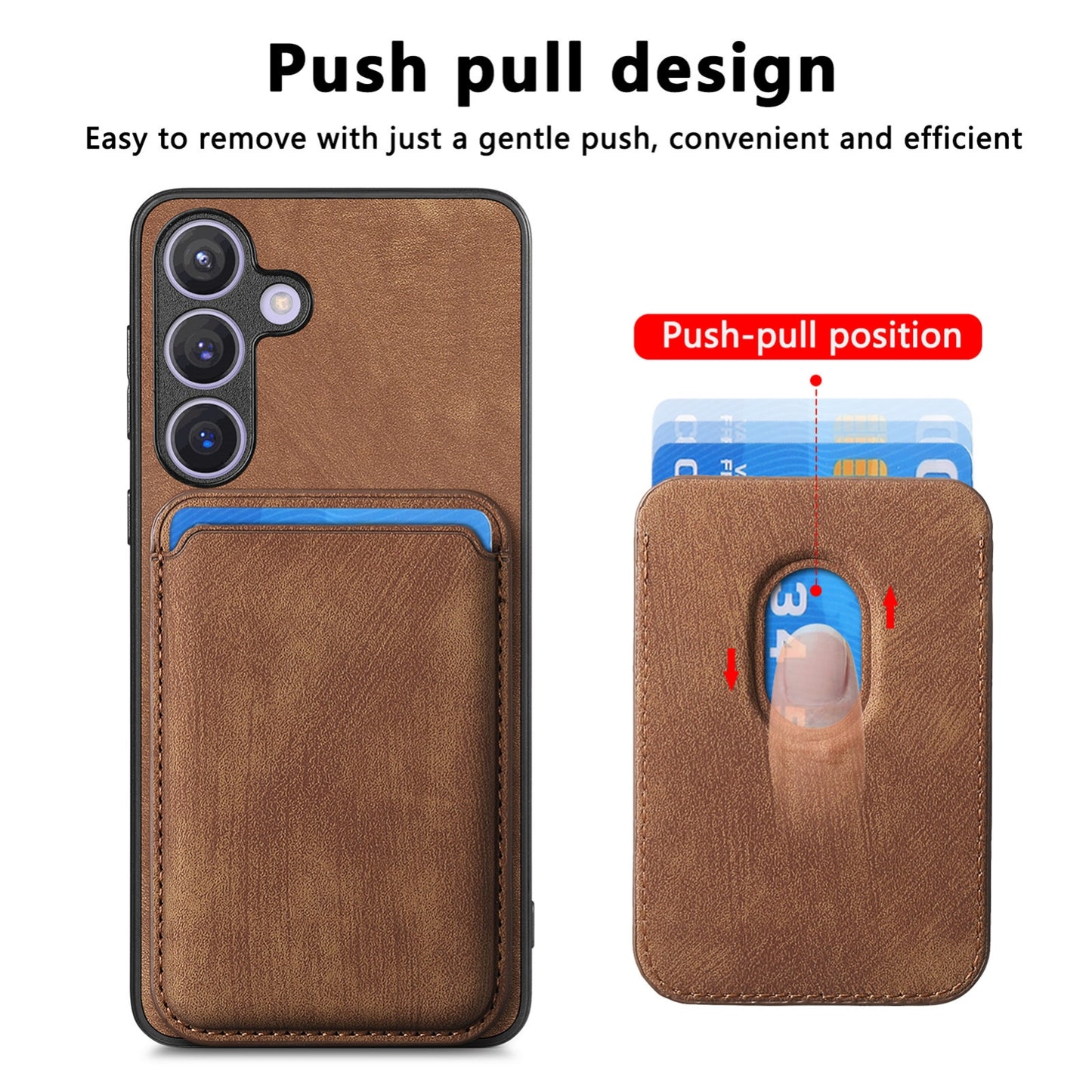 For-Samsung-Galaxy-S24-5G-Retro-Leather-Card-Bag-Magnetic-Phone-Case(Brown)