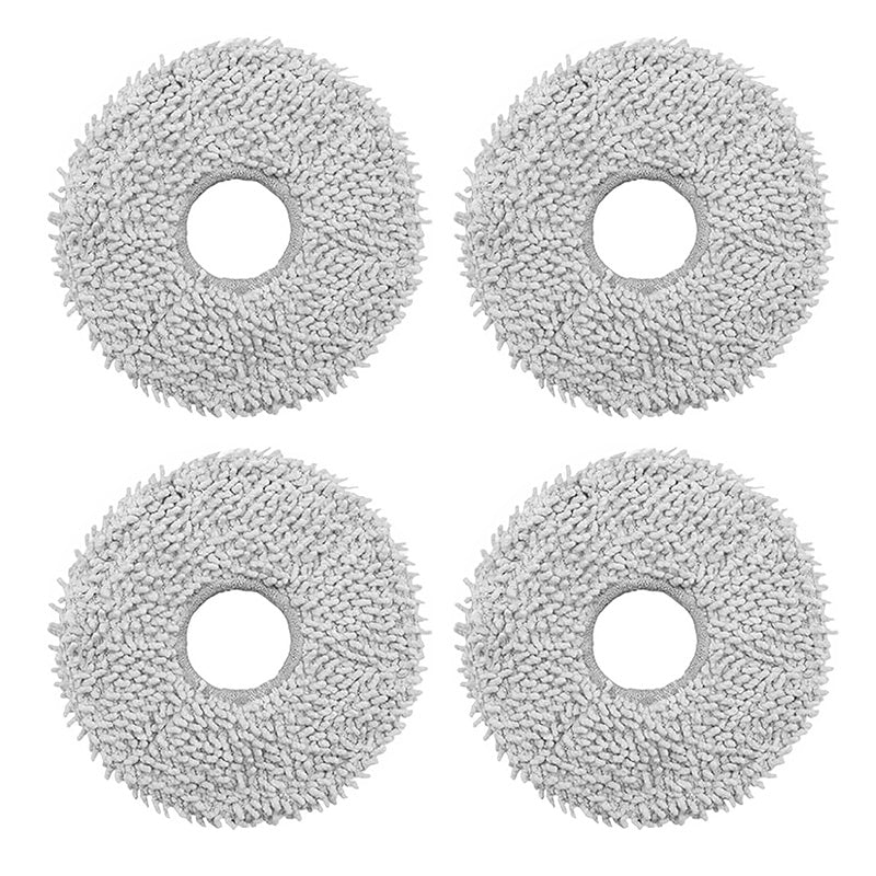 JUNSUNMAY 4pcs Washable Mop Pads Replacement for ECOVACS DEEBOT X1 Turbo / X2 Omni / T20 Pro(Grey)