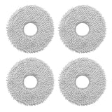 JUNSUNMAY 4pcs Washable Mop Pads Replacement for ECOVACS DEEBOT X1 Turbo / X2 Omni / T20 Pro(Grey)