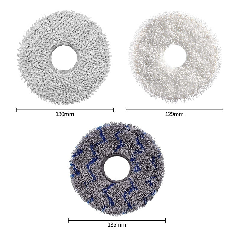 JUNSUNMAY 4pcs Washable Mop Pads Replacement for ECOVACS DEEBOT X1 Turbo / X2 Omni / T20 Pro(Grey)