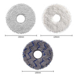 JUNSUNMAY 4pcs Washable Mop Pads Replacement for ECOVACS DEEBOT X1 Turbo / X2 Omni / T20 Pro(Blue+Grey)